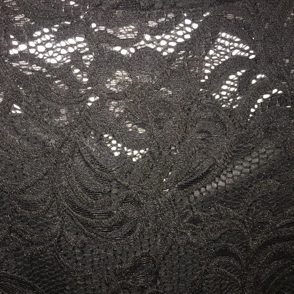 Black Floral Long Sleeve Bodycon Dress - Picture 6 of 6